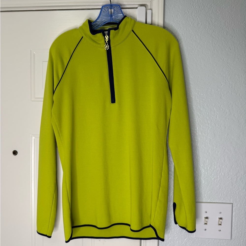 Bobby Jones Green Zip Up Jacket with Bold Black Trim